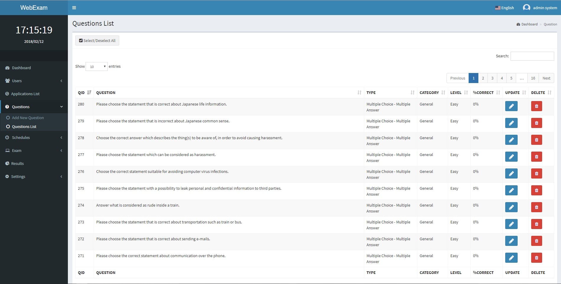 Web Examination project image 4