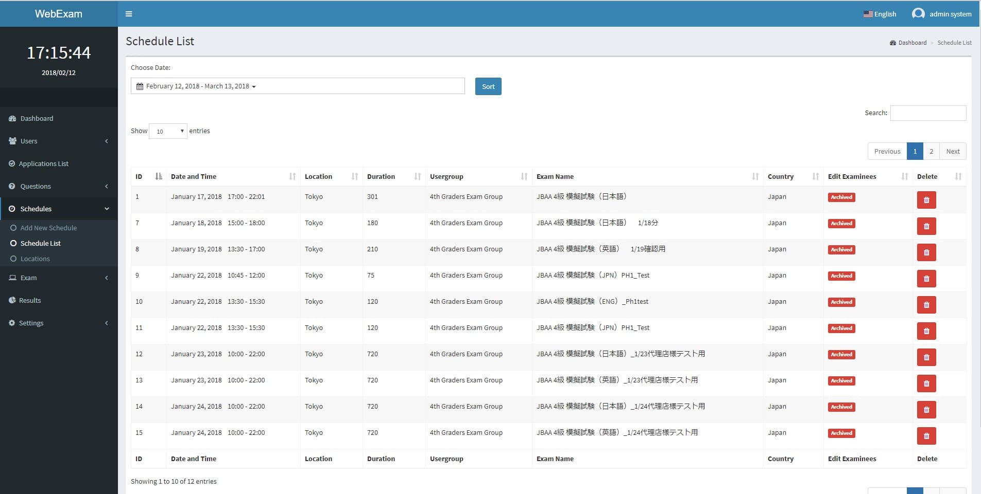 Web Examination project image 6
