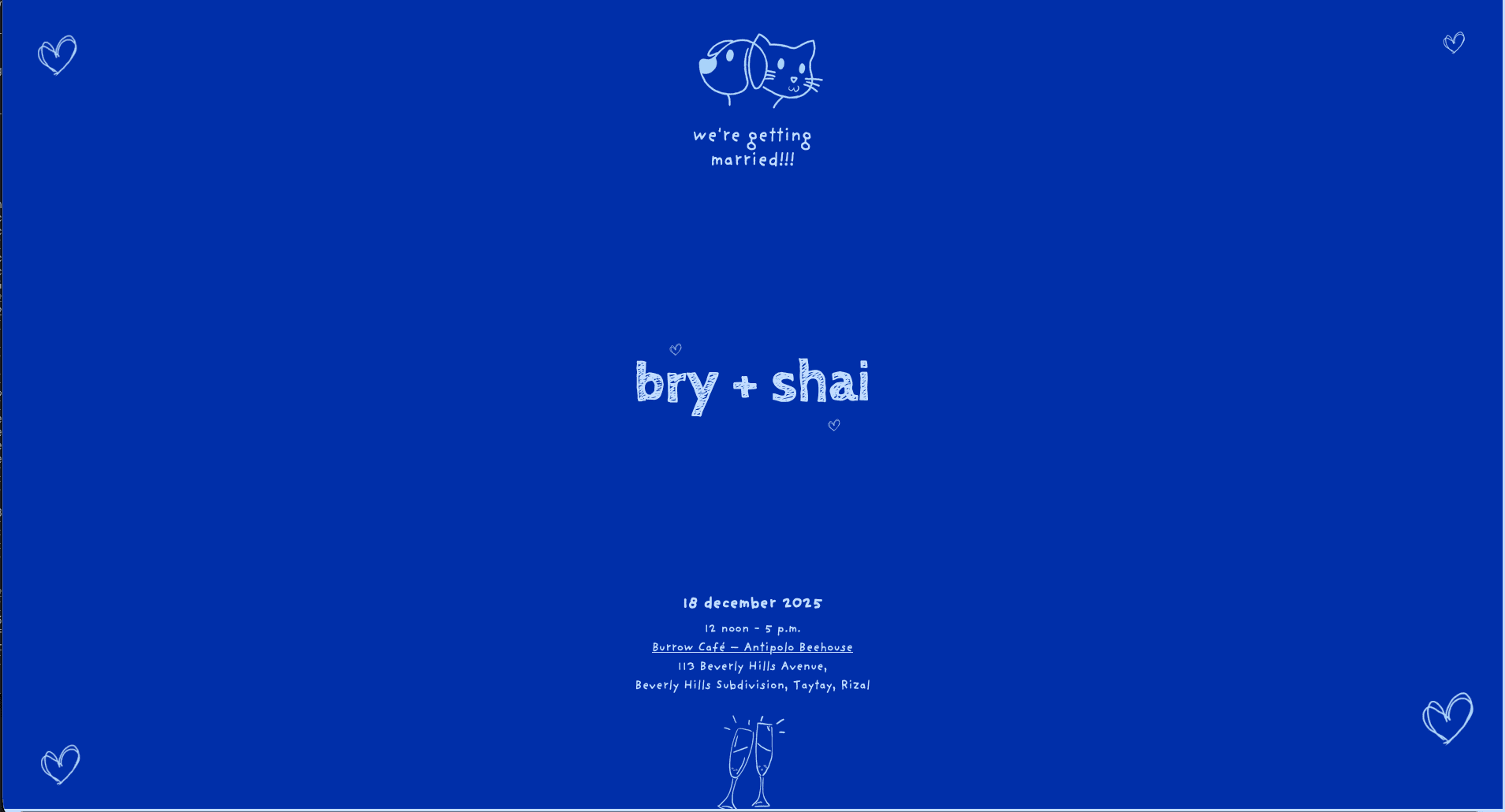 Bry & Shai Wedding Website project preview
